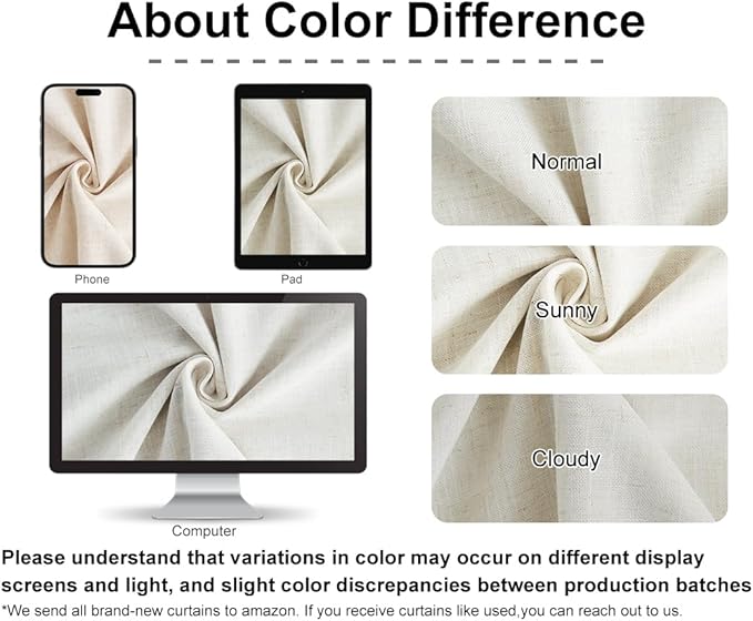 Vision Home Natural Pinch Pleated Full Blackout Curtains Linen Blended Room Darkening Window Curtains 90 inch for Living Room Bedroom Thermal Insulated Pinch Pleat Drapes with Hooks 2 Panel 40"Wx90"L-Ruum Studio Home