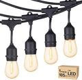 Svater Outdoor String Lights Led 105FT, Commercial Grade Patio Lights with 1W Dimmable S14 Shatterproof Bulbs, ETL Listed Heavy-Duty Outside Waterproof Cafe Bistro Market Lighting Warm White-Ruum Studio Home