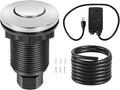 VEVOR Garbage Disposal Air Switch Kit, Dual Outlet Sink Top Air Switch for Food Waste Disposal, 2.5-inch Chrome-Plated Stainless Steel ON/OFF Air Push Button, Suitable for Stainless Steel Countertops-Ruum Studio Home