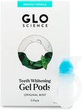 GLO Science Teeth Whitening Gel Pods – Safe, Effective Whitener with Silicon Brush, 6% Hydrogen Peroxide – Fastest Way to Whiter Teeth, Sensitivity Free – Mint Flavor (Pack of 5)-Ruum Studio Home