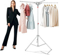 Tripod Drying Rack Height Adjustable, 2025 Upgraded Foldable Portable Standing Drying Rack,Carbon Steel Material Drying Rod, Easy to Install,Use for Indoor and Outdoor Clothes, Towel Drying-Ruum Studio Home