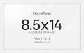 Homeforia 8.5x14 Marriage License Frame White, High End Oak 8.5x14 Certificate White Wood Frames, 8.5by14 Wooden Frame for Wall & Tabletop, 8.5 by 14 Picture Frames, Tempered Glass, Wall Kit, Set of 1-Ruum Studio Home