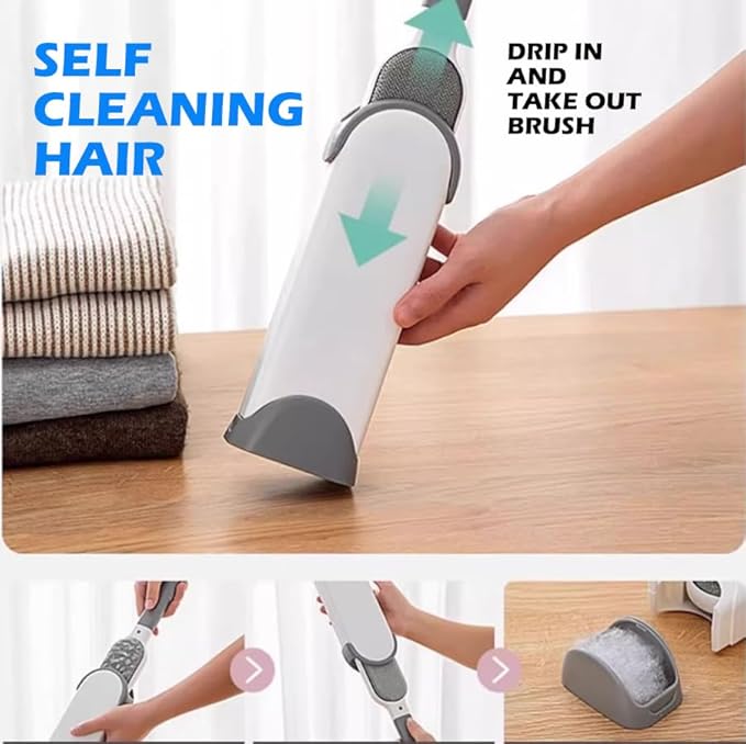 Self-Cleaning Pet Hair Remover for Laundry, Dog Hair Remover, Cat Hair Remover, Pet Lint Roller Brush, Reusable Cleaner Brush, Lint Brush for Clothes, Pet Lint Brush B (Gray)-Ruum Studio Home