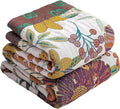 Premium Bed Throws- Boho Throw Blanket 80”x 90”,100% Cotton Ultra Soft Rustic Quilt Summer Blanket Travel Muslin Blanket Home Decor Large Bed Blankets All Season Throws for Women Mom-Ruum Studio Home