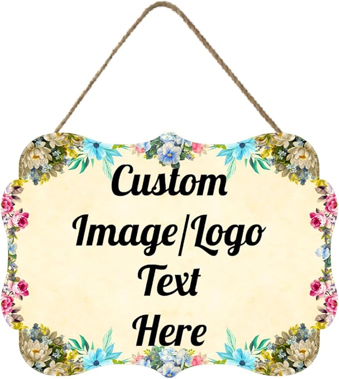 Custom Metal Sign Wooden Welcome Sign, 11.2*8 Inch, Personalized Home Decor Sign, Farmhouse Decorations for Home Office-Ruum Studio Home