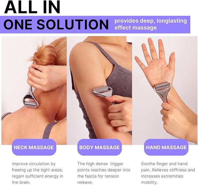Massage Roller, Acupuncture Roller for Muscle Pain Relief, Acupressure Massager - Deep Tissue Massage Tool for Hand, Foot, Neck, Arms, Thighs-Ruum Studio Home