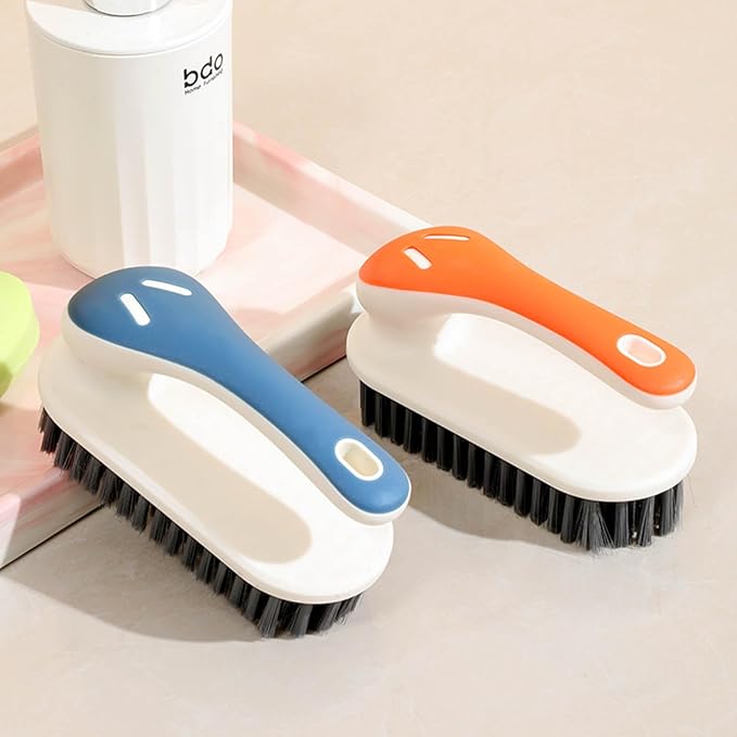 Soft Bristle Scrub Cleaning Brush Stain Remover Brush Fabric Cleaning Brush Laundry Brush Small Scrub Brush Cleaner Household Cleaning Brushes for Carpet, Clothes, Bathroom,Sneaker-2 Pack (Gray)-Ruum Studio Home