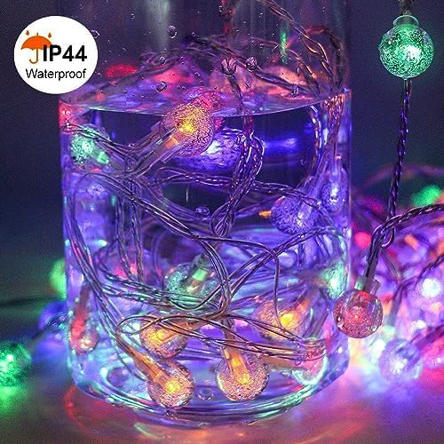 Multicolor Crystal Globe String Lights Plug in 116 Ft. 200 LED 8 Modes with Remote,Waterproof Fairy String Lights for Indoor Outdoor Bedroom Party Wedding Garden Christmas Tree Decor-Ruum Studio Home