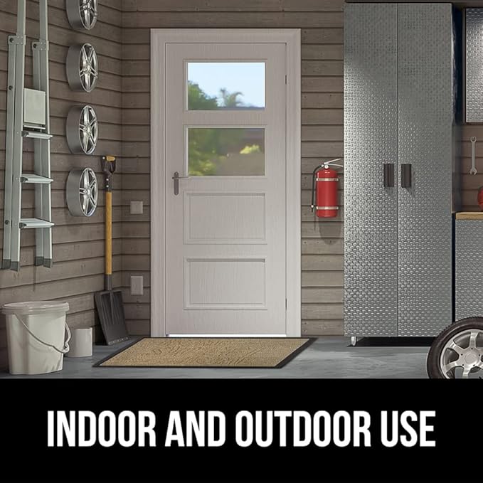 GORILLA GRIP 100% Waterproof All-Season WeatherMax Doormat, 47x35, US Designed Natural Rubber, Stain and Fade Resistant, Low Profile Indoor Outdoor Door Mats, Easy Clean Patio Mat, Home Sweet Home-Ruum Studio Home