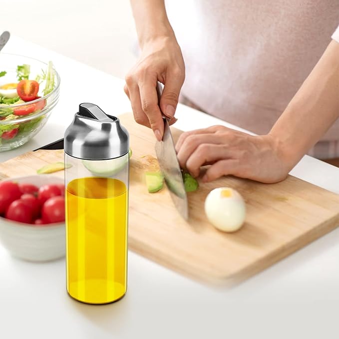 Aelga Olive Oil Dispenser - 14 OZ Glass Oil and Vinegar Dispenser Bottles Set for Kitchen No Drip-Set of 2-Ruum Studio Home