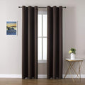 ChrisDowa Grommet Blackout Curtains for Bedroom and Living Room - 2 Panels Set Thermal Insulated Room Darkening Curtains (Brown, 42W x 84L)-Ruum Studio Home