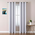 ChrisDowa Blackout Curtains 72 inches Long for Bedroom - 2 Panels Set Grommet Thermal Insulated Room Darkening Curtains for Living Room (Greyish White, 42 x 72 Inch)-Ruum Studio Home