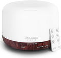 ASAKUKI 500ml Essential Oil Diffuser, Aromatherapy Fragrant Oil Humidifier Vaporizer, 7-Color Light and Auto-Off Safety Switch Reddish-Brown-Ruum Studio Home