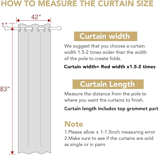 H.VERSAILTEX White Curtains for Bedroom Thermal Insulated Room Darkening Living Room Curtains Grommet Privacy Protection Window Curtain Panels/Drapes for Nursery, 2 Panels, 42x84 Inches, Pure White-Ruum Studio Home