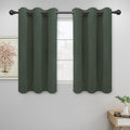 Easy-Going Blackout Curtains for Bedroom, Solid Thermal Insulated Grommet and Noise Reduction Window Drapes, Room Darkening Curtains for Living Room, 2 Panels (42x45 in, Greyish Green)-Ruum Studio Home