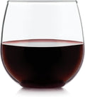 Libbey Stemless Red Wine Glasses, 16.75 Oz Classy, Wide Bowl Stemless Wine Glasses Set of 8, Chip Resistant Glasses Drinking Set for Get-Togethers-Ruum Studio Home