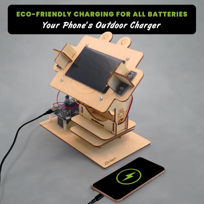 SolarX V2: Sun-Tracking Solar Panel DIY Kit with Arduino Nano, Solar Sun Tracker Sytem with Electronic Components, Educational Sun Tracker Kit, Solar Coding Kit-Ruum Studio Home
