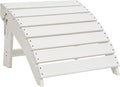 Sundale Outdoor Folding Plastic Adirondack Ottoman, All-Weather Adirondack Chair Footrest, Fade and Rust Resistant, Perfect for Outside Patio Garden Pool Yard White-Ruum Studio Home