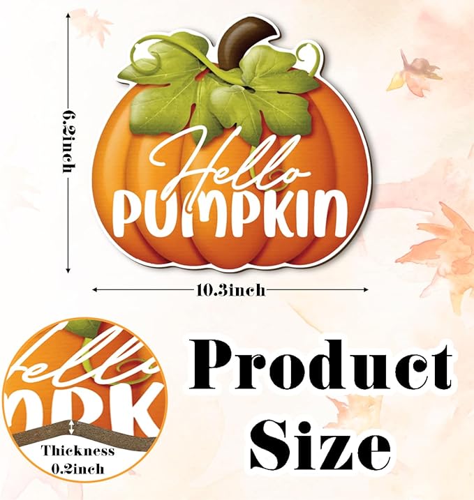 Fall Home Decor, Fall Door Decorations, Pumpkin Wall Decor, Front Door Hanging, Harvest Thanksgiving Farmhouse Porch, Indoor And Outdoor Home Decorations, Housewarming Gift-Ruum Studio Home