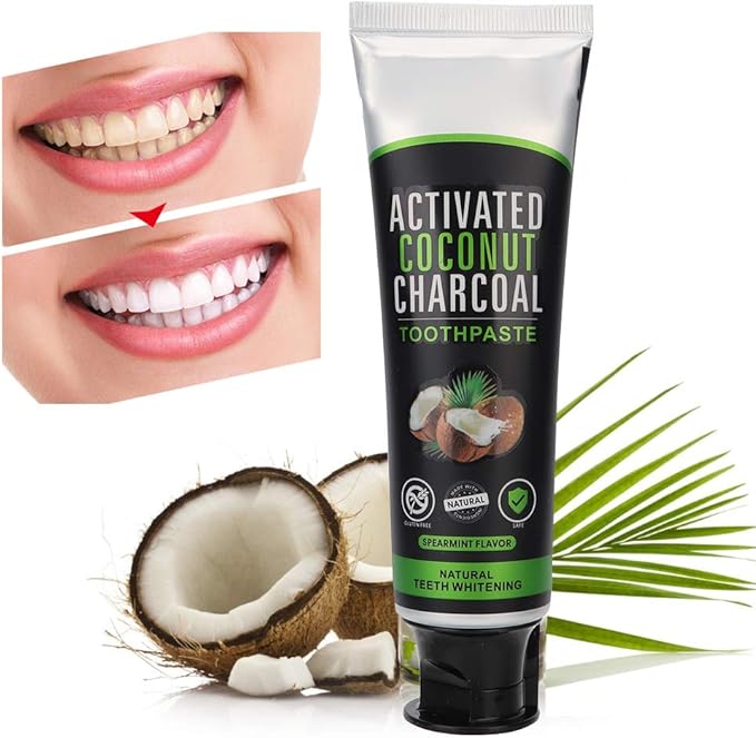 ZJchao Bamboo Charcoal Toothpaste, Activated Charcoal Coconut Oil Toothpaste for Teeth Whitening-Ruum Studio Home