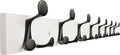 SKOLOO 43-Inch White Wood Coat Rack Wall Mount with 8 Triple Hooks - Ideal for Family Entrances, Classrooms, and Pet Supplies Storage - Perfect Coat Hooks for Wall, Pack of 2-Ruum Studio Home