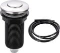 RQYEKDO Garbage Disposal Air Switch Kitchen Sink Top Long Stainless Steel Polished Nickel Long 2.5" for Food and Waste Disposal On/Off Air Button Parts Polished-Ruum Studio Home