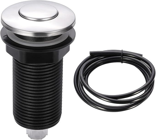 RQYEKDO Garbage Disposal Air Switch Kitchen Sink Top Long Stainless Steel Polished Nickel Long 2.5" for Food and Waste Disposal On/Off Air Button Parts Polished-Ruum Studio Home