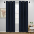 Easy-Going Blackout Curtains for Bedroom, Solid Thermal Insulated Grommet and Noise Reduction Window Drapes, Room Darkening Curtains for Living Room, 2 Panels(46x84 in, Navy)-Ruum Studio Home