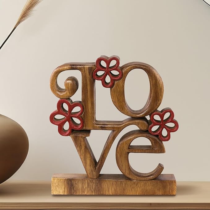 Decozen Gifts for Mom - Wooden Love Letters Sculpture - Mother's Day Birthday Gifts, Home, Office, Living Room, Shelf, Fireplace, Farmhouse, Tabletop, Boho and Mantle Decor - Mothers Day Decorations-Ruum Studio Home