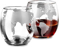 Whiskey Glass for Men, Whiskey Globe Glass for Liquor, Bourbon, Vodka, Cocktails, Scotch liquor Father's Day Anniversary Unique Gifts - 310ml Gifts for Men, 2 pcs-Ruum Studio Home