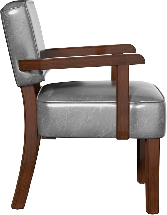 PU Leather Accent Chair, Oversized Living Room Chairs with Soft Seat and Armrests, Armchair for Bedroom, Dinning, Reading, Waiting Rooms-Ruum Studio Home