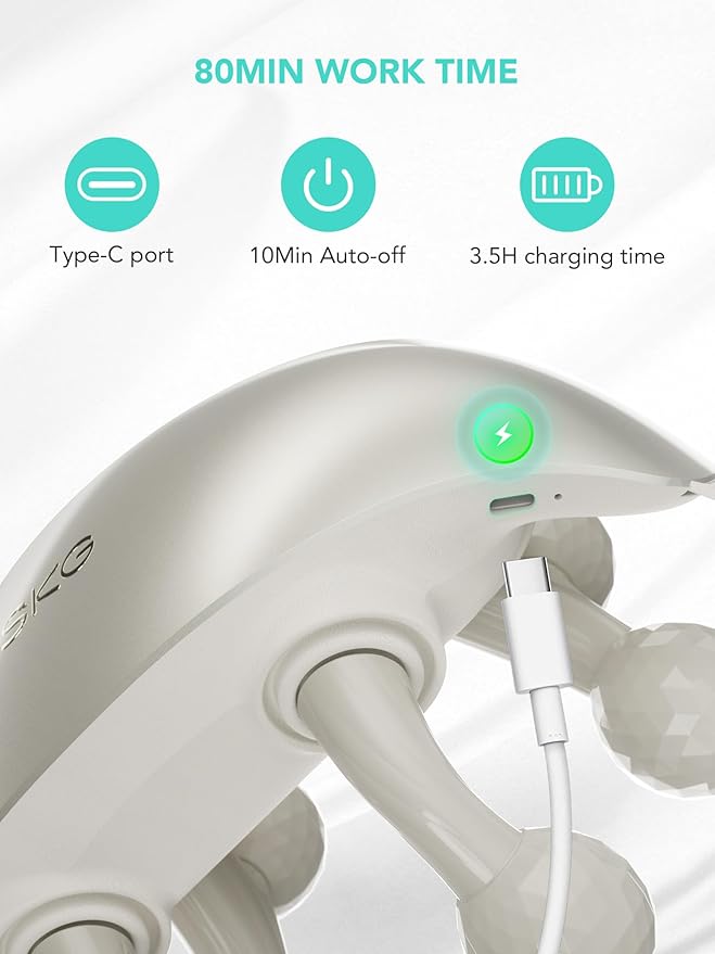 SKG Neck Massager for Pain Relief Deep Tissue Cordless Shiatsu Neck and Shoulder Massger with Heat H7 Ultra-Ruum Studio Home