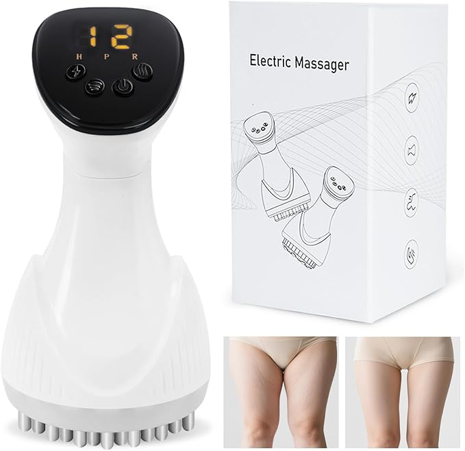 2025 Upgraded Lymphatic Drainage Massager Body Sculpting Machine Helps Reduce Stretch Marks & Cellulite for Legs, Arms & Belly Anti Cellulite Massage Tool with Light Heat & Vibration-Ruum Studio Home