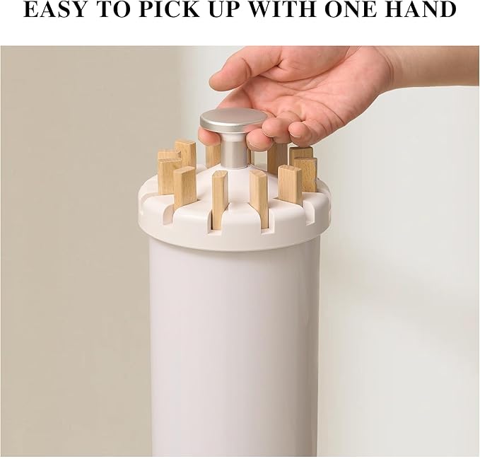LEQ Drying Rack Portable,Foldable Drying Rack Clothing with 12 Wood Drying Arms, Standing Laundry Hanger Rack Round Collapsible & Portable Handle for Laundry Room, Balcony, Bedroom, RV-Ruum Studio Home