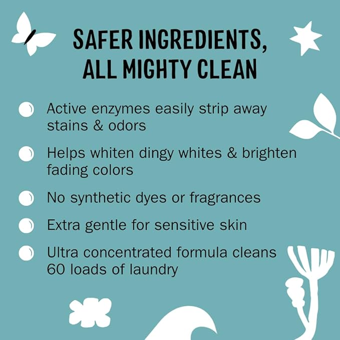 Molly's Suds Unscented Super Powder Detergent | Extra Strength Laundry Soap, Stain Fighting | Sensitive Skin | Simple, Effective Ingredients | 60 Loads-Ruum Studio Home
