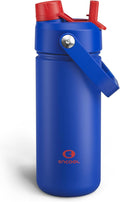 Insulated Water Bottle with Straw Stainless Steel Water Bottle, Leak-Proof, BPA-Free, Double Wall Vacuum Keeps Cold for 24 Hours for Sports, Travel, School (18 oz, Beaucoup Blue)-Ruum Studio Home