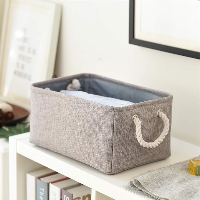 TheWarmHome Large Storage Bins- Storage Baskets for Organizing Shelves, Basket Organizer for Closet Bookshelf Dog Toy Nursery Clothes Laundry Home Organization, Fabric Storage Cubes W/Handles-Ruum Studio Home