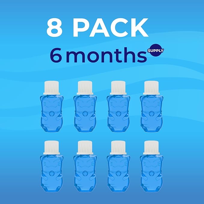 Toilet Gel Stamp - 8 Packs Toilet Bowl Cleaner Gel with Automatic Click, Freshener for Toilet Maintenance, 3.4oz, 6 Month Supply (Ocean)-Ruum Studio Home
