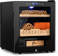 Electric Humidor for Cigars, 50L 300 Counts Large Capacity Thermostatic Desktop Humidor Cabinet with Digital LED Screen, Safety Lock,Smart Humidity & Temp Control, Gifts for Men-Ruum Studio Home