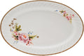 Lynns Paradise Timeless Rose 14-Inch Oval Platter, Set of 2, Pink; Heavy Duty; Chip Resistant; Lead and Cadmium Free; Freezer to Oven Safe up to 500°F-Ruum Studio Home