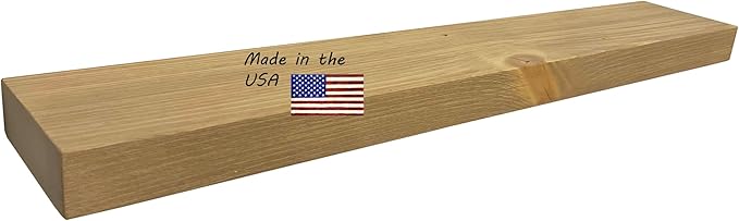 joelsantiques 48 Inch Wooden Floating Shelves for Wall - 48x6x2 in - Made of Natural Wood - Long Heavy Duty Rustic Wall Shelves for Bedroom - Perfect for Living Room, Kitchen - Natural-Ruum Studio Home