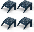 GREENVINES Adirondack-Ottoman | Set of 4 | HDPE Plastic | Outdoor Footrest | All Weather | Foot Rest | Foot Stool | Blue | for Adirondack Chair | for Patio Backyard Pool-Ruum Studio Home