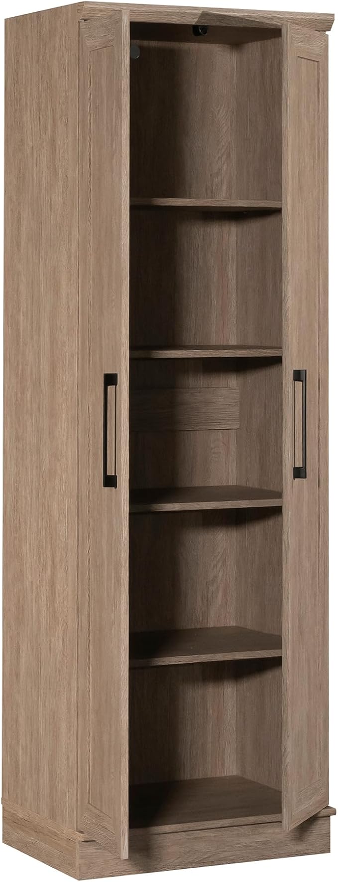 HomePlus Kitchen Pantry Storage Cabinet with Adjustable Shelves, Laundry Bathroom Storage Cabinet, Brushed Oak Finish-Ruum Studio Home