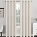 H.VERSAILTEX Room Darkening Curtains for Living Room Light Reducing Thermal Insulated Window Treatment Panels/Drapes Grommet Top 2 Panels (Ivory - 52 x 108 Inches)-Ruum Studio Home