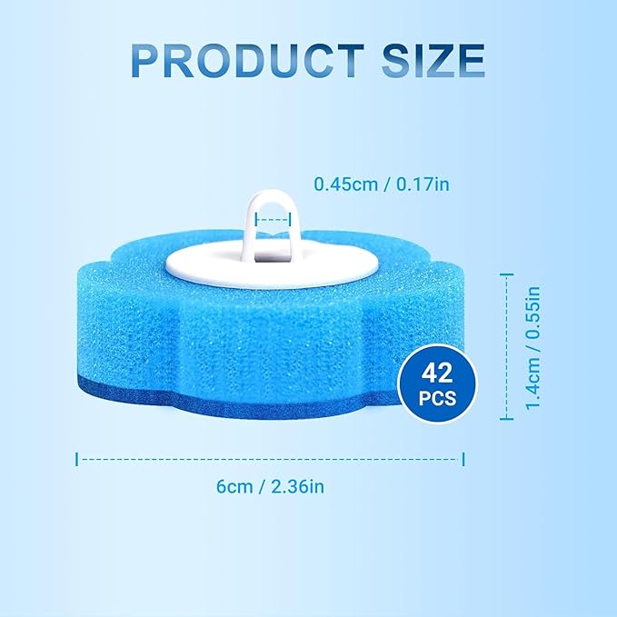 42 PCS Disposable Toilet Bowl Brush Refills, Disposable Toilet Brush Heads, Toilet Wand Disposable Refill Heads, Disposable Replacement Head (42Pcs Replacement Heads)-Ruum Studio Home