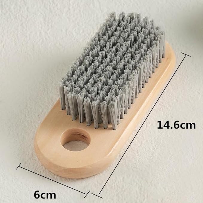 2PCS Wood Laundry Brush, Long Handle Clothing Stain Remover Scrubber, Soft Bristle for Scrubbing Out Tough on Delicate, Easy to Grip Hand Washing Clothes-Ruum Studio Home