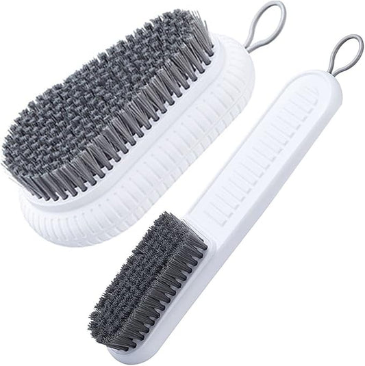 Cleaning Brush Soft Bristle Brush Laundry Scrub Brush Clothes Underwear Shoes Scrubbing Brush, Easy to Grip Household Cleaning Brushes Tool for Countertops Bathtubs (White)-Ruum Studio Home