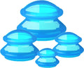 4 Pcs Cupping Therapy Professional Silicone Cupping Set,Suitable for Body Massage/Deep Myofascial Release/Pain Relief/Muscle Relaxation & More (Blue,4pcs)-Ruum Studio Home