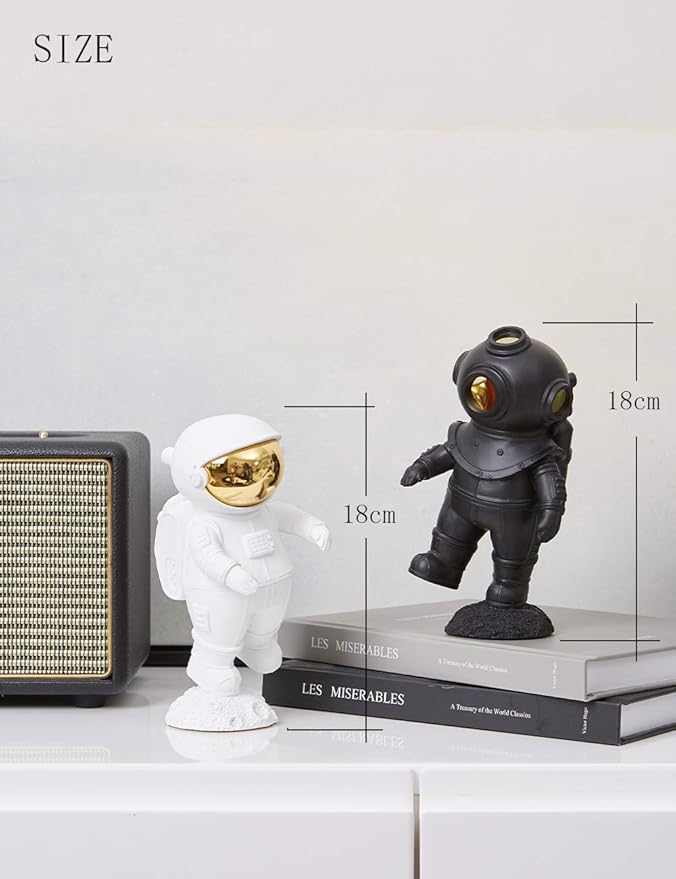HAUCOZE Diver Figurine Decor Modern Statue Sculpture Table Centerpiece Polyresin 7.5 inch-Ruum Studio Home