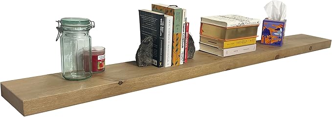 joelsantiques - 72 Inch Wooden Floating Shelves for Wall - 72x8x2 in - Made of Natural Wood - Long FWall Shelves for Bedroom - Perfect for Living Room, Kitchen - Made in USA - Beige-Ruum Studio Home